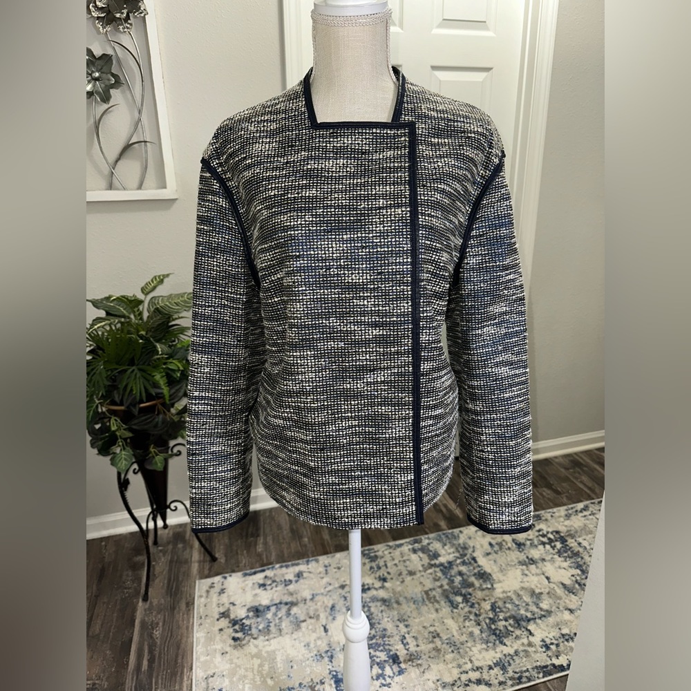 Lafayette 148 New York Ink Multi Tweed Jacket Size XL